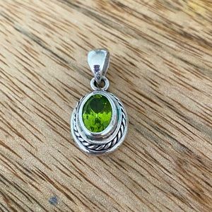 Silver and Peridot pendant